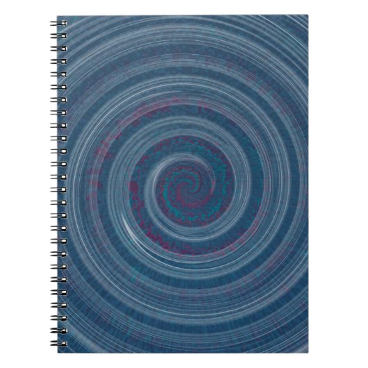 Carnet bleu spiral - hypnotique (Devant)