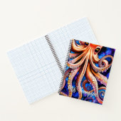 Carnet Bleu Starry Night Whimsical Octopus | Nom personna (Intérieur)