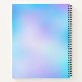 Carnet Bleu tendance et violet Abstrait Unicorne dégraden (Dos)