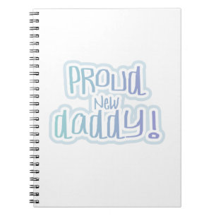 Carnet Bleu Texte Fier Nouveau Daddy Cadeaux