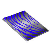 Carnet Bleu Tigre Argent (Côté Droit)