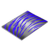 Carnet Bleu Tigre Argent (Côté gauche)