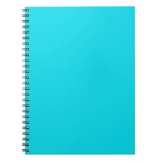 Carnet bleu Turquoise Neon (Devant)