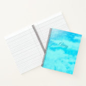 Carnet Bleu, Turquoise Swirling Caraïbes Personnalisé (Intérieur)
