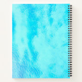 Carnet Bleu, Turquoise Swirling Caraïbes Personnalisé (Dos)