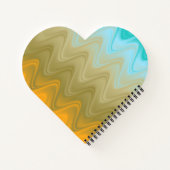 Carnet Bleu Verre Vert Orange Abstrait (Dos)