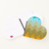 Carnet Bleu Verre Vert Orange Abstrait (Intérieur)