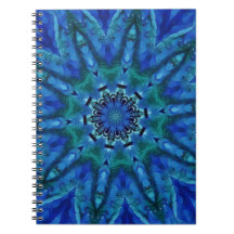 Carnet bleu vert Mandala