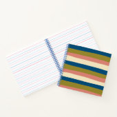 Carnet Bleu, vert olive, rose et crème (Intérieur)