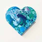 Carnet Bleu vert personnalisé Marbre numérique (Dos)