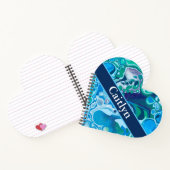 Carnet Bleu vert personnalisé Marbre numérique (Intérieur)