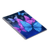 Carnet Bleu vif et papillon rose (Côté Droit)