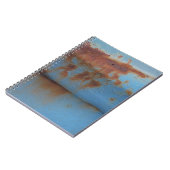 Carnet bleu vintage rouillé (Côté gauche)