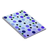 Carnet Bleu Violet Et Vert Pois, (Côté Droit)