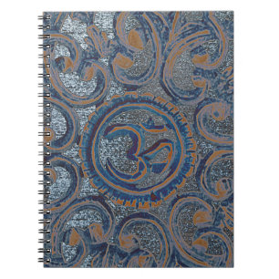 Carnet Bleu Zen Yoga Méditation OM Aum Mantra Ajna