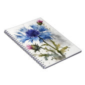 Carnet Bleuet - Fleurs à l'aquarelle (Côté Droit)