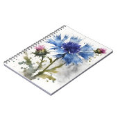 Carnet Bleuet - Fleurs à l'aquarelle (Côté gauche)