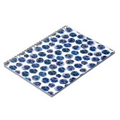 Carnet Bleuets : motif illustré d'aquarelle. (Côté gauche)
