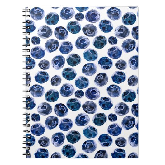 Carnet Bleuets : motif illustré d'aquarelle. (Devant)