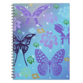 Carnet Bleus jolie papillons (Devant)