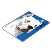 Carnet Bloc couleur Dogo Argentino (Côté gauche)