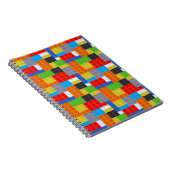 Carnet Bloc de construction rouge bleu vert jaune orange (Côté Droit)