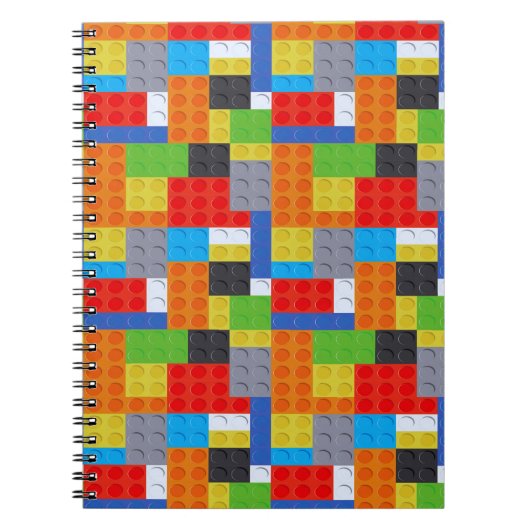Carnet Bloc de construction rouge bleu vert jaune orange (Devant)