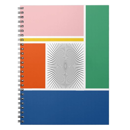 Carnet Bloc de couleur Design moderne (Devant)