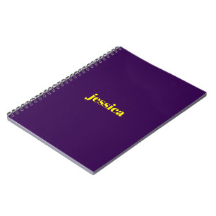 Carnet Bloc de couleur minimaliste nom personnalisé