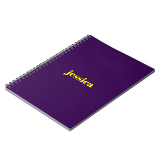 Carnet Bloc de couleur minimaliste nom personnalisé