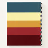 Carnet Bloc de couleur moderne Monogramme vert à bande ho (Dos)