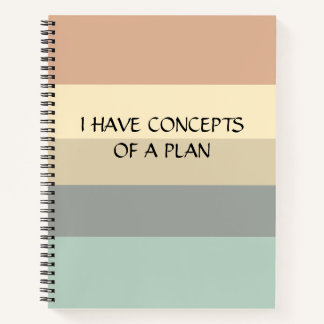 Carnet Bloc de couleur moderne Monogramme vert à bande ho