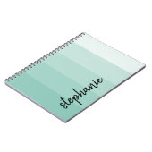Carnet Bloc de couleur moderne personnalisé Aqua (Côté gauche)
