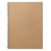 Carnet Bloc de couleur pêche et bronzée | Conception de m (Devant)