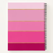 Carnet Bloc de couleur rose Ombre personnalisé (Dos)