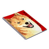 Carnet Bloc de couleur Shiba Inu (Côté Droit)