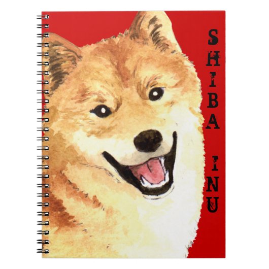 Carnet Bloc de couleur Shiba Inu (Devant)