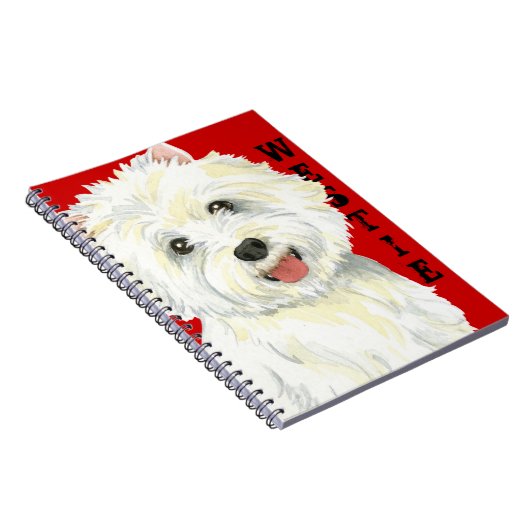 Carnet Bloc de couleur Westie (Côté Droit)