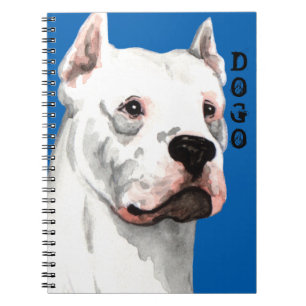 Carnet Bloc de couleurs Dogo Argentino