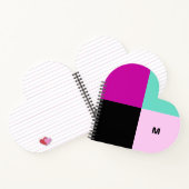 Carnet Bloc de couleurs Moderne élégant tendance Monogram (Intérieur)