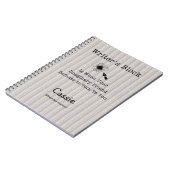 Carnet bloc de l'auteur (Côté gauche)