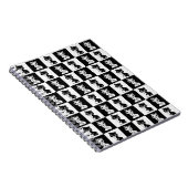 Carnet Bloc de monogramme noir blanc pour chat (Côté Droit)