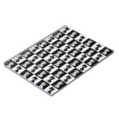 Carnet Bloc de monogramme noir blanc pour chat (Côté gauche)