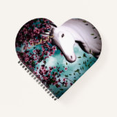 Carnet bloc-notes à coeur de licorne (Devant)