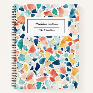 Carnet Bloc-notes à motif terrazzo