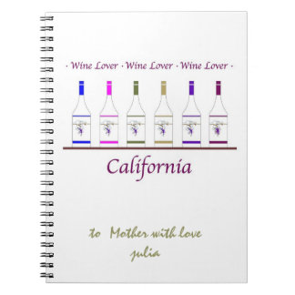 Carnet bloc - notes, amateur de vin,