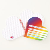 Carnet Bloc-notes arc-en-ciel cœurs ironiques (Intérieur)