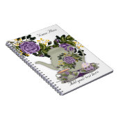 Carnet Bloc-notes avec le thé, les petits gâteaux et les (Côté Droit)