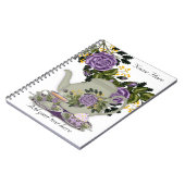 Carnet Bloc-notes avec le thé, les petits gâteaux et les (Côté gauche)