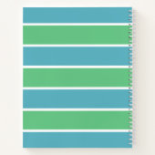 Carnet Bloc-notes Blue and Green Stripes (Dos)
